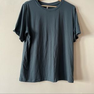 Fabletics Dark Teal Short Sleeve Tee